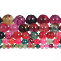 Stone Beads 12mm Multi-Color Tourmaline Gemstone Round Loose Beads Crystal Energy Stone Healing Power for Jewelry Making DIY,1 Strand 15