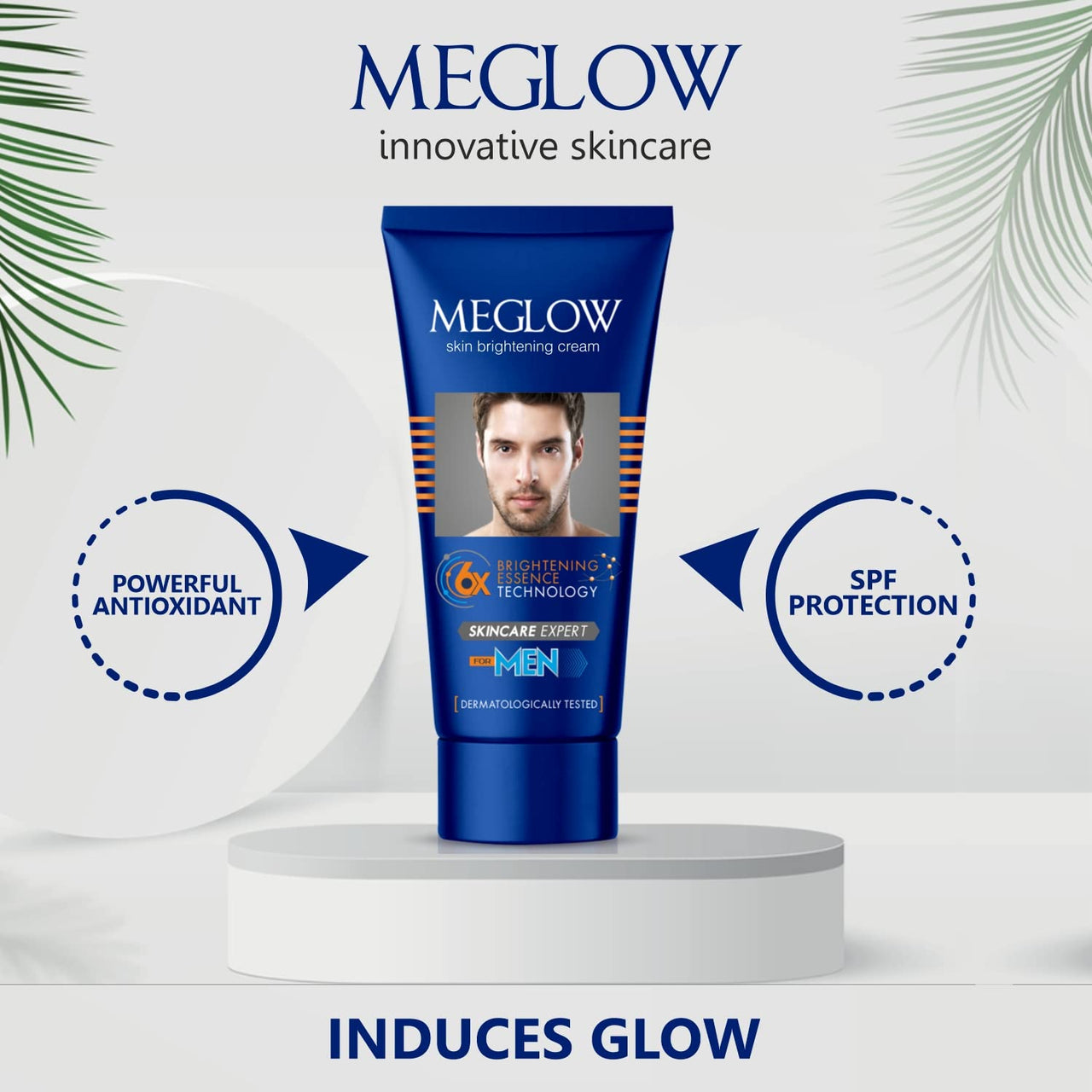 Meglow Mens Skin Care Kit Pack of 3 - Mens Fairness Cream (50g) With Aloevera Extracts and Vitamin E |Apricot Scrub (70g) With Natural Apricot Extracts |Refreshing Face Wash (70g) Helps to Remove Dead Skin Cells and Make Skin Refreshing and Radiant