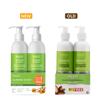 VLCC Almond Honey Deep Nourishing & Skin Brightening Body Lotion - 350Ml + 350Ml | | Deep Nourishment, Glowing & Youthful Skin | With Almond Oil, Honey, Cocoa Butter & Aloe Vera.