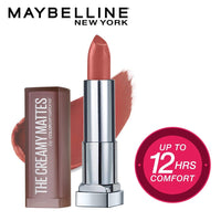 Maybelline New York Color Sensational Creamy Matte Lipstick, 680 Mesmerizing Magenta, 3.9g and Maybelline New York Color Sensational Creamy Matte Lipstick, 657 Nude Nuance, 3.9g