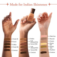 Dazller Face Combi Pack (Honey R31) : Moisturizing Liquid Makeup (Tinted Finish), 27mL + Face Powder (Soft Finish), 30g, Lightweight, with Added Sunscreen, Skin-Friendly Ingredients, Paraben-Free, 100% Vegan, Perfect Everyday Wear