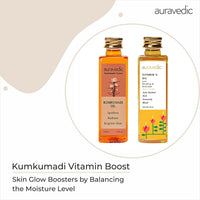 Auravedic Kumkumadi tailam for face Kumkumadi face oil for glowing skin and Vitamin C oil face serum with Rosehip oil 100 ml pack of 2 Vitamin C serum Kumkumadi oil body oil after bath for daily use