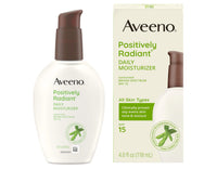 Aveeno Positively Radiant Liquid Skin Daily Moisturizer Spf 15, 4 Ounce