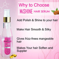 Seven Seas Mi Shine Anti Frizz & Shine Hair Serum | Provides Long Lasting Frizz Control | Softer Hair | Potection and Shine For Dry Flyaway Hair (100ml)