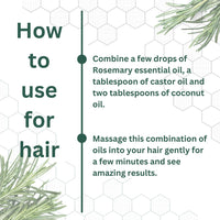Deve Herbes Rosemary Essential Oil (Rosmarinus officinalis) with Glass Dropper for Healthy Hair Pure | Non-Sticky | Non-greasy | Lightweight | Men & Women | All Hair Types | 30ml