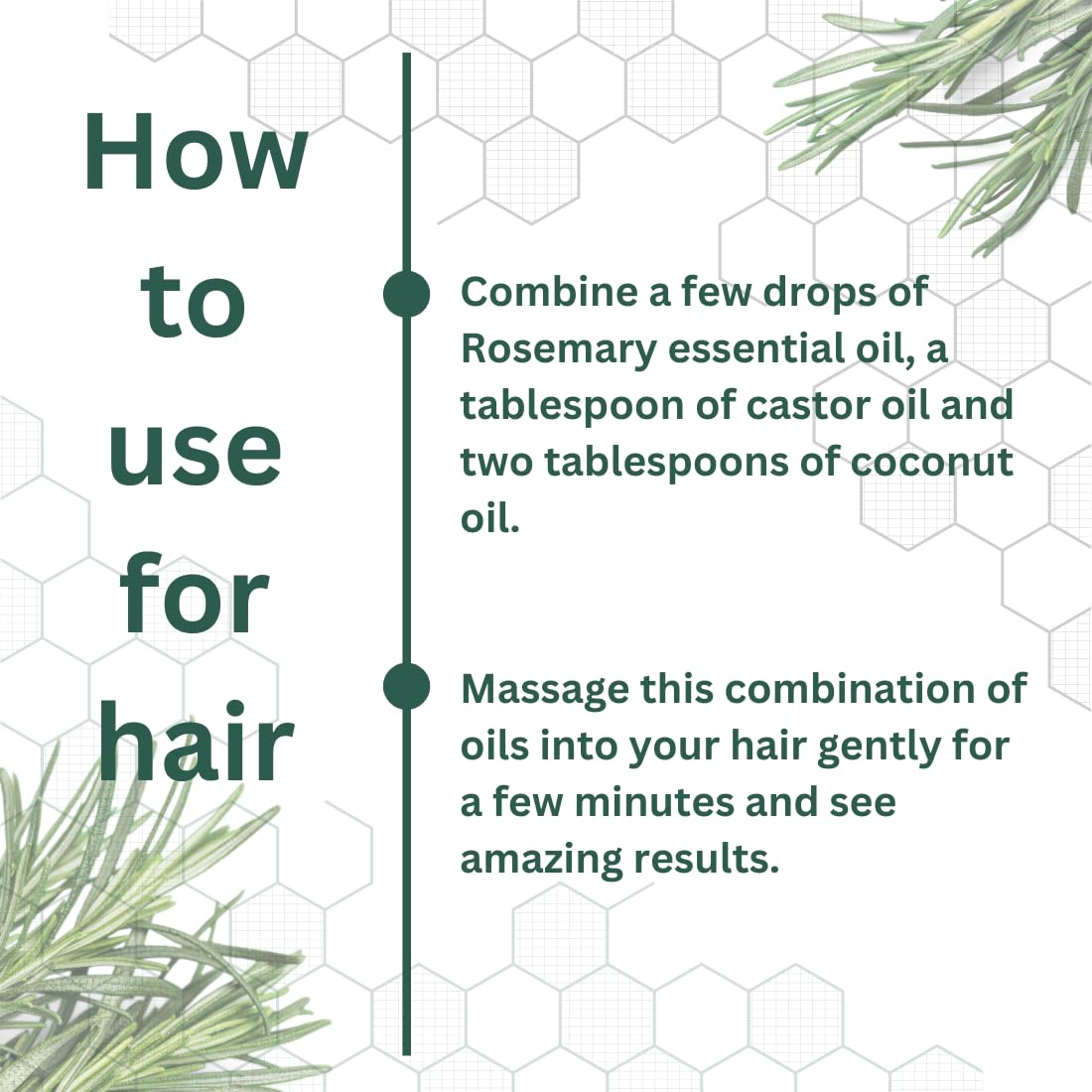 Deve Herbes Rosemary Essential Oil (Rosmarinus officinalis) for Healthy Hair Pure | Non-Sticky | Non-greasy | Lightweight | Men & Women | All Skin Types | Steam Distilled 300ml