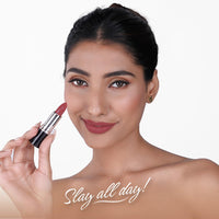 BELLAVITA Comfort Matte Bullet Lipstick| Intense Colour| Creamy Matte Finish| Intense Moisturisation| Smooth Glide| Lipsticks for Women| 4 Hr Stay, Naughty Nude, 4.2 gm