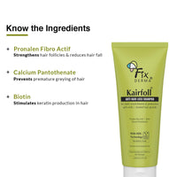 Fixderma Kairfoll Anti Hairloss Shampoo | Shampoo for Hair Fall Control | Anti-Dandruff Shampoo | Hair Shampoo for Women & Men - 200 ml
