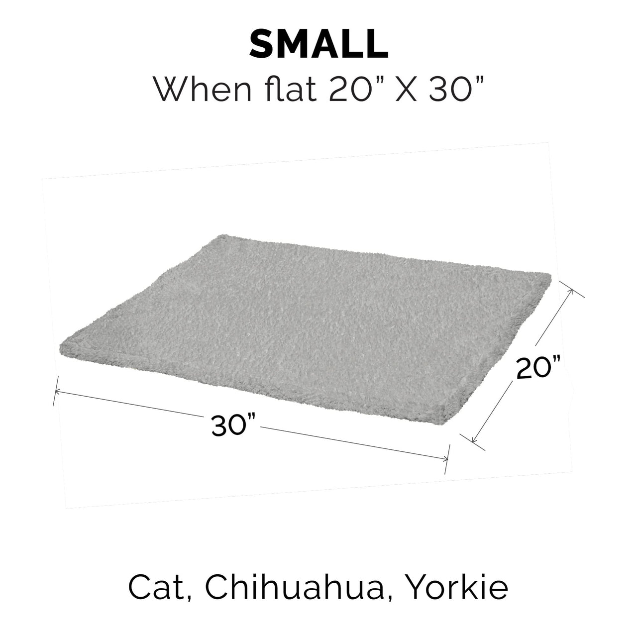 Furhaven Waterproof & Self-Warming Throw Blanket for Dogs & Indoor Cats, Washable & Reflects Body Heat - Soft-Edged Terry & Sherpa Dog Blanket - Silver Gray, Small Blanket - Soft Edged Terry & Sherpa (Silver Gray) Self-Warming & Waterproof