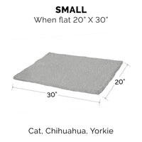 Furhaven Waterproof & Self-Warming Throw Blanket for Dogs & Indoor Cats, Washable & Reflects Body Heat - Soft-Edged Terry & Sherpa Dog Blanket - Silver Gray, Small Blanket - Soft Edged Terry & Sherpa (Silver Gray) Self-Warming & Waterproof