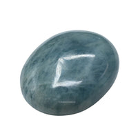 Aquamarine Palm Stone - Massage Worry Stone for Natural Body Chakra Balancing, Reiki Healing and Crystal Grid Aquamarine