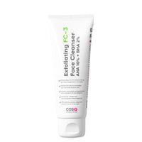 Cos-IQ Exfoliating Face Wash for Oily & Dry Skin | 2% Salicylic Acid BHA & 10% Glycolic Acid AHA | Sulphate-Free Anti-Acne Face Cleanser for Acne, Pimples, Skin Brightening, Dirt & Oil Control | 100ml
