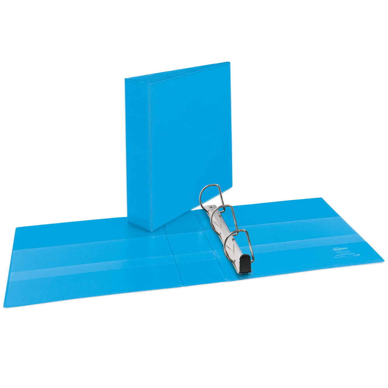 Avery Heavy-Duty View 3 Ring Binder, 2" One Touch Slant Rings, Holds 8.5" x 11" Paper, 1 Light Blue Binder (05501) 2" 1 Pack