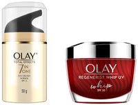 Olay Regenerist SPF Whip Cream|50 ml & Olay Total Effects Day Cream |with Vitamin B5, Niacinamide, Green Tea, SPF 1550 gm
