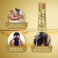 Emami 7 Oils in One Hair Oil | Makes Hair 20x Stronger and Manageable | Coconut Oil, Amla, Jojoba, Olive, Walnut, Argan & Almond Oils | 200ml