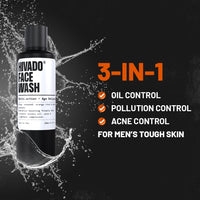 Hivado Face Wash for Men | Deep Cleanse & Oil Control | Fights Acne, Pimples & Blackheads | Brightens & Refreshes Skin | Alum, Orange Extract, Barley Protein & Seaweed | Sulfate-Free | 100ml