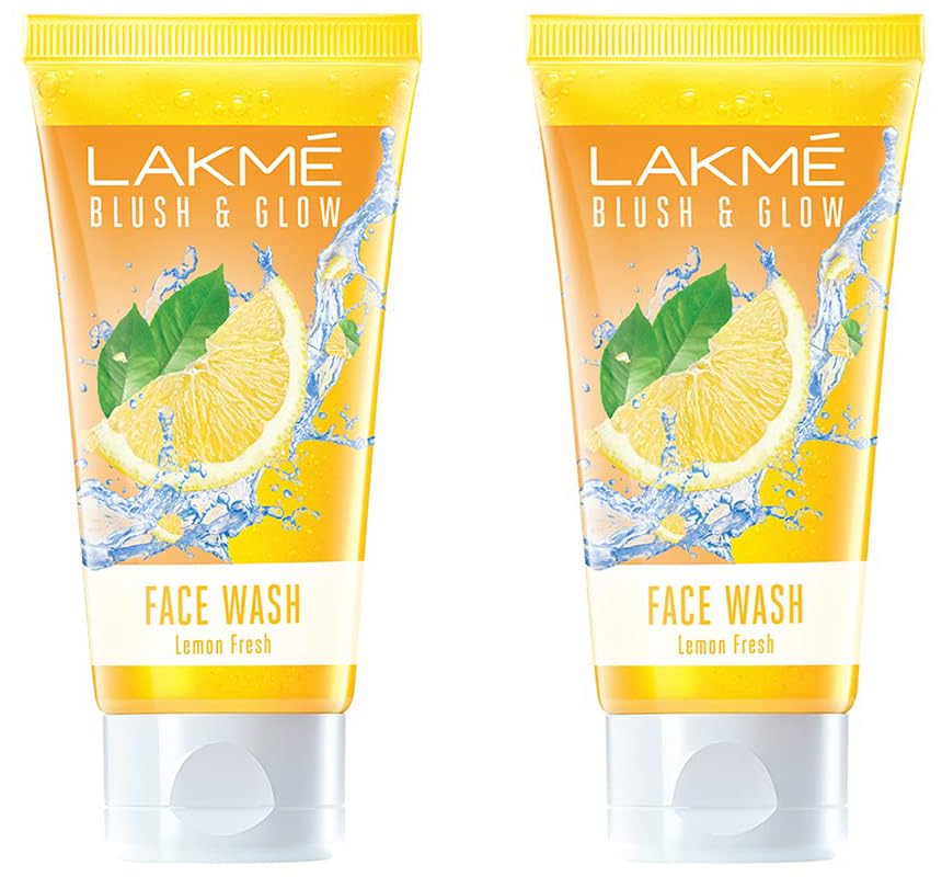 Lakmé Blush & Glow Lemon Freshness Gel Face Wash with Lemon Extracts, 100 g (Pack of 2)