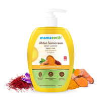 Mamaearth Ubtan Sunscreen For All Skin Types Body Lotion Spf 30 With Turmeric & Saffron For Glowing Skin ? 300 Ml (Pack Of 2)