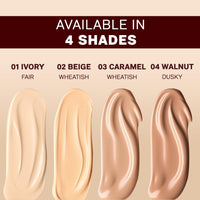 FLiCKA Tomato Liquid Foundation for Face Makeup 30ml | Light to Medium to Buildable Coverage | Moisturizing, Lightweight & Long Lasting | All Skin Types | 01 Ivory