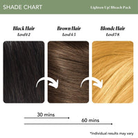 Paradyes Lighten Up! Bleach Pack 30 Vol. enriched with Flax Oil, Almond Oil and Olive Oil to lighten dark hair, suitable for All Hair Types