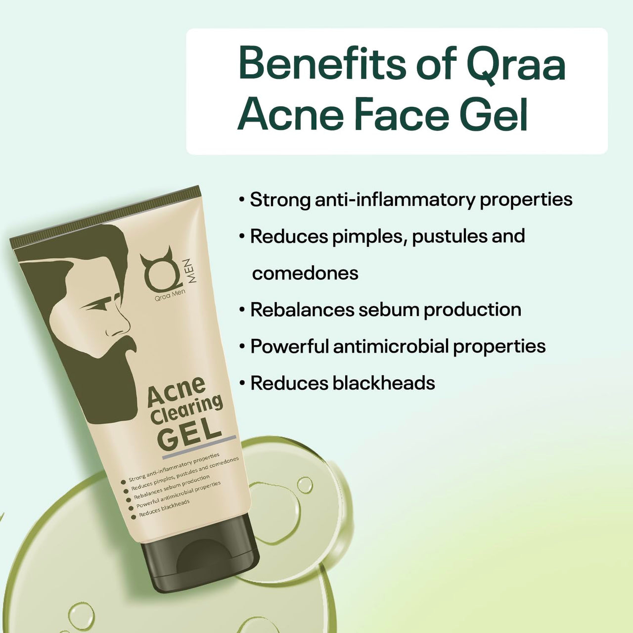 Qraa Men Qraa Acne Therapy Set- Pack Of Acne and Pimples Clearing Face Wash 100ml and Acne Gel 50ml, 100 ml (Pack of 2)