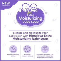 Himalaya Extra Moisturizing Baby Soap 75 G | Free | No 1 Doctor Prescribed Brand | Aloe, Olive, Milk| Cleanses & Moisturizes Baby's  Skin