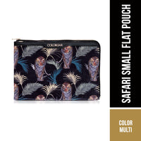 Colorbar Safari Small Flat Pouch II Large Main Compartment with Flexible Strap to Securely Hold Documents/Device II Outer Material Velvet Polyester II Inner Material Polyester