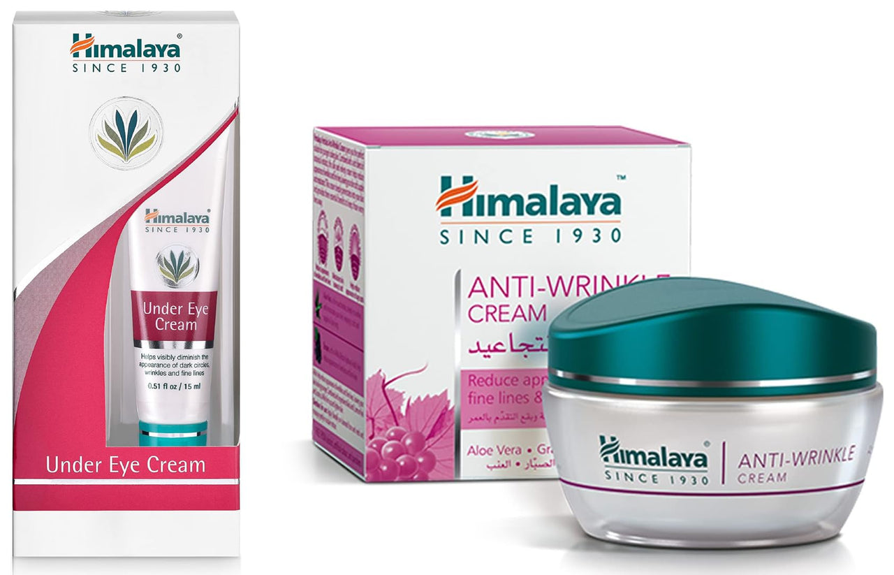 Himalaya Herbals Anti Wrinkle Cream, 50g and Himalaya Herbals Under Eye Cream, 15ml