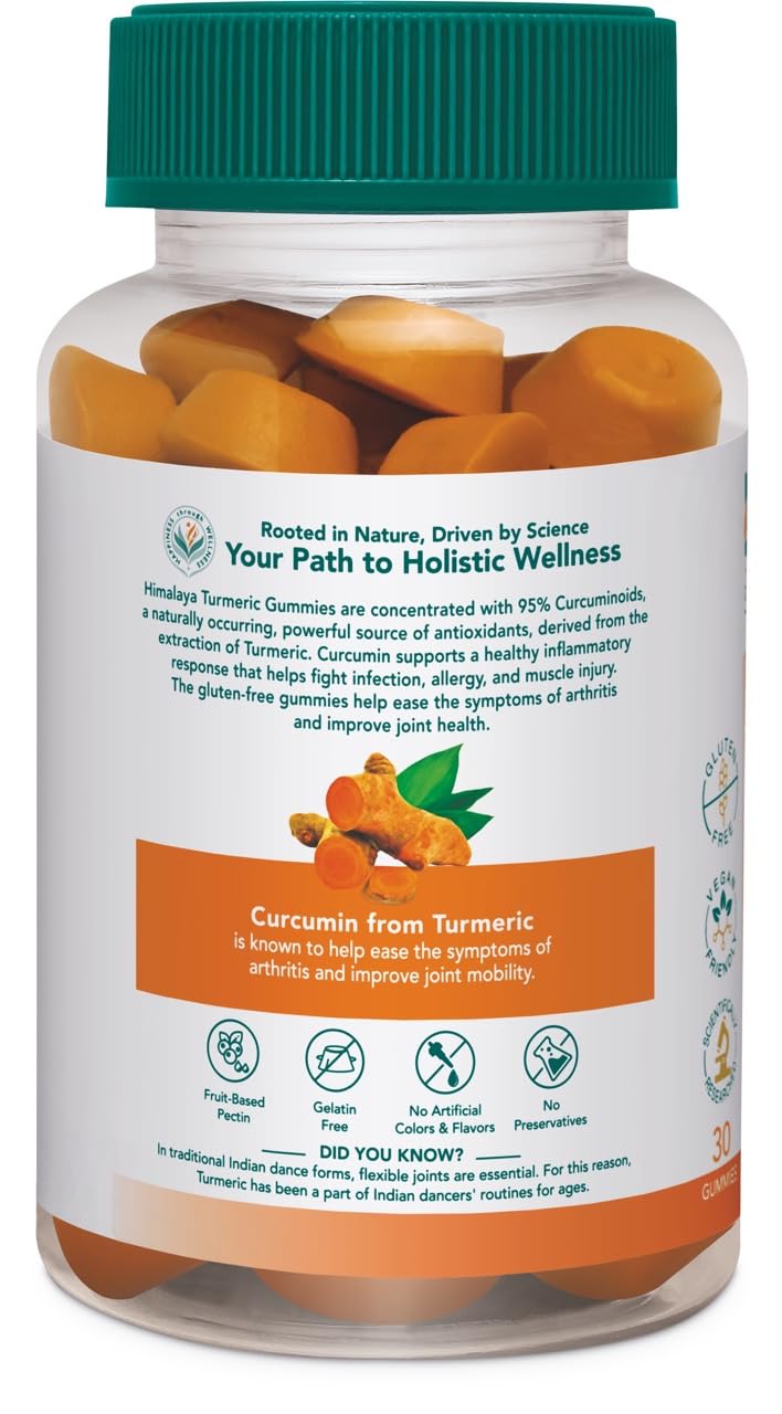 Himalaya Turmeric Gummies |Pack of 30 |95% Curcuminoids |Joint health, Antioxidant support |100% Veg