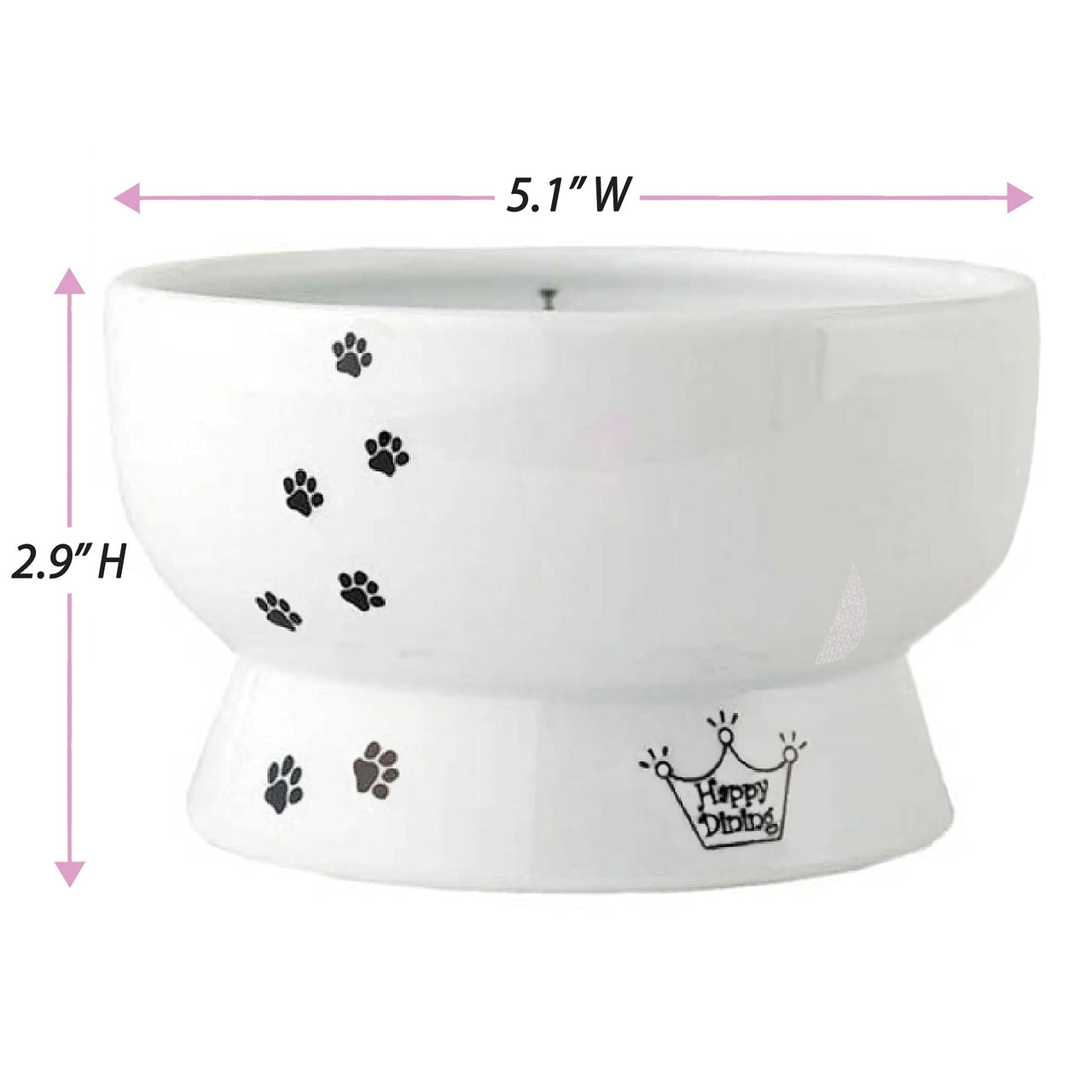 Necoichi Raised Cat Water Bowl, Elevated, with Measurement Lines, Dishwasher and Microwave Safe, No.1 Seller in Japan! (Cat, Regular)