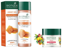 Biotique Bio Fruit Whitening Lip Balm, 12g And Biotique Bio Honey Gel Refreshing Foaming Face Cleanser, 120ml
