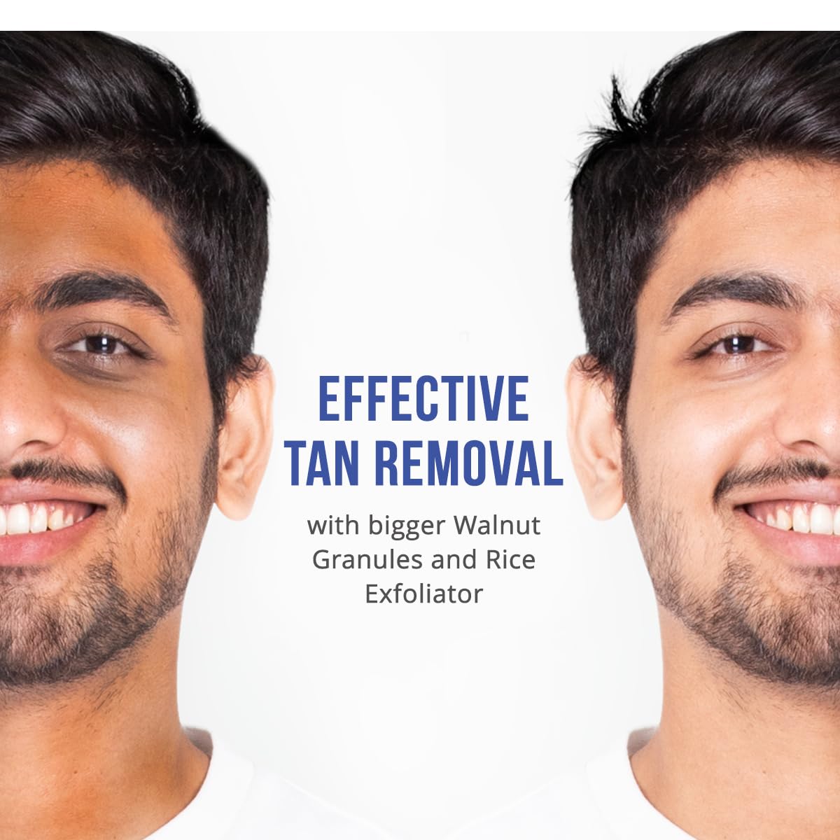 Ustraa De-Tan Face Scrub for Men, 100g | Exfoliation & Effective Tan Removal | No SLS & Power Face Wash - 200g - Energize & De-Tan | Helps Effectively Remove Tan, Brightens Skin