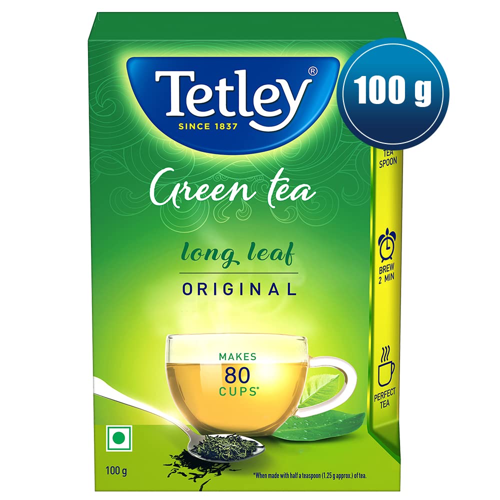 Tetley Long Leaf Original | All-Natural Green Tea With Anti-Oxidants | Green Tea | 500G & Long Leaf Original | All-Natural Green Tea With Anti-Oxidants | Green Tea | 100G - Loose Leaves
