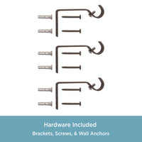 Kenney KN71707 Chelsea Ball End Standard Decorative Window Curtain Rod, 48-86