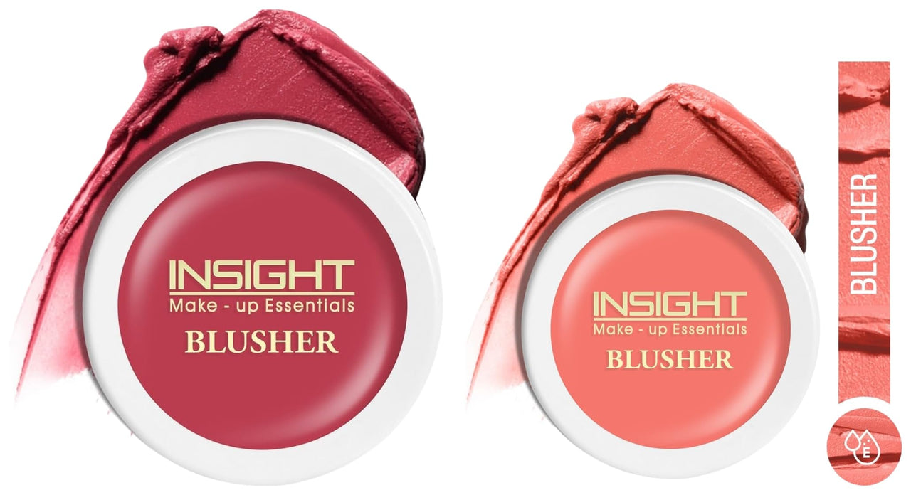 Insight Cosmetics Crème Blusher, Face Makeup, Soft Salmon, 3.5 gm(B-02=01) Crème Blusher, Face Makeup, Raspberry Gelato, 3.5 gm(B-02=02)
