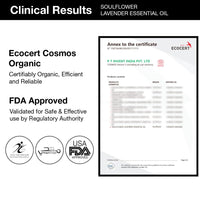 Soulflower Lavender Essential Oil for Healthy Hair & Growth, Skin, Hair Fall Control and Relaxing Sleep| Lavandula Angustifolia | Ecocert Certified Organic 100% Pure, Natural, Undiluted | 10ml