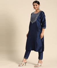 LookMark Womens Art Silk Kurta and Pant Set with Dupatta