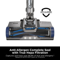 Shark IZ631H Cordless Pro Vacuum with PowerFins and Self-Cleaning Brushroll, Includes Upholstery Tool & Crevice Tool, Up To 60 Minute Runtime, HEPA Filtration, Cordless Vacuum, Dark Grey/Mojito Gray