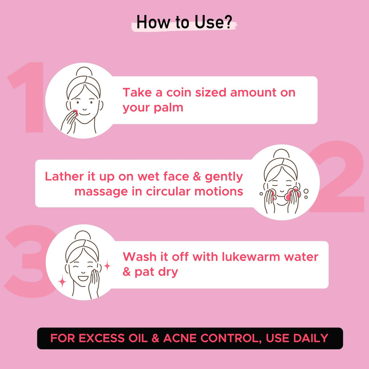 PureSense Guava Groove Face Wash with 2% Salicylic Acid | Pomegranate & Kiwi | Fights Acne and Controls Excess Oil | For Men & Women - 100ml