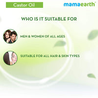 Mamaearth 100% Pure Castor Oil, Cold Pressed, To Support Hair Growth, Good Skin And Strong Nails, 150 Ml