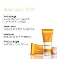 VLCC Clinic Prodefence De Tan Spf 50 Pa+++ Sun Screen Gel Crème - 100G|Sun Protection|Uv Protection|Anti-Sun Damage|Spf 50 Sunscreen For All Skin Type|Helps Control Tanning And Skin Darkening