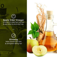 Ustraa Anti Hairfall Shampoo - 250ml - Dermatologically Tested, With Apple Cider Vinegar| Prevents Hairfall | No SLS & Hair Growth Vitalizer 100ml - With Redensyl, Saw Palmetto | Non-sticky, Non-oily