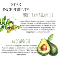EcoBerry Moroccan Argan & Avocado Cleansing Oil For Oily Skin, Boosts Hydration, Increases Collagen Production, Improves Elasticity, Reduce Wrinkles, Vegan