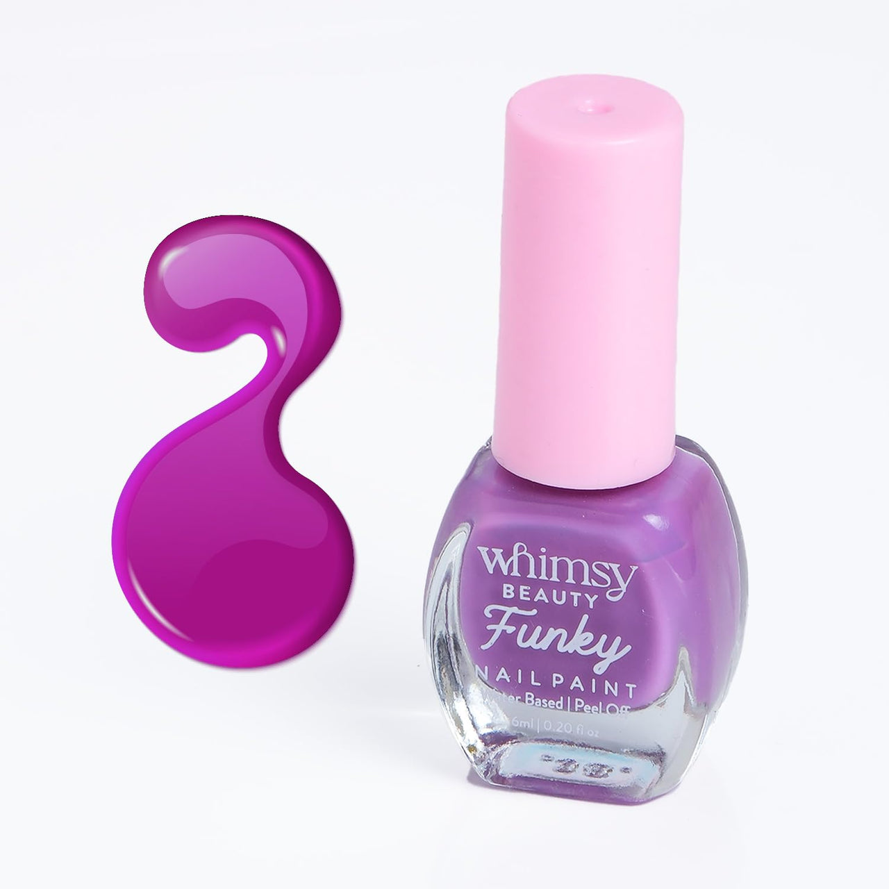 Whimsy Beauty Nail Polish for kid girls | Peel Off, Non Toxic, Water Based Safe nail polish for kids | Purple nail paint for kids girls | Play Safe with Chemical Free Nails for Daughters
