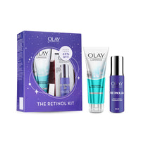Olay Retinol Kit For Overnight Repair | Retinol Serum With Free Cleanser | Plumper, Younger Looking Skin | 24H Hydration | Fragrance Free | Normal, Oily,Dry,Combination Skin |Pack Of 2