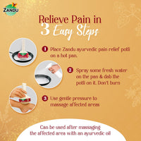 Zandu Ayurvedic Pain Relief Potli | 100% Ayurvedic Manual Massager Potli | 17 Herbs to Soothe Pain, Knee, Back, Legs | Reduces Joint & Muscular Pain | Improves Blood Circulation for Men & Women | 180g