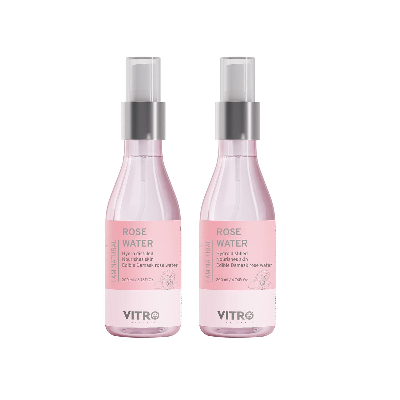 Vitro Rose Water spray for face Value Pack 2x200ml