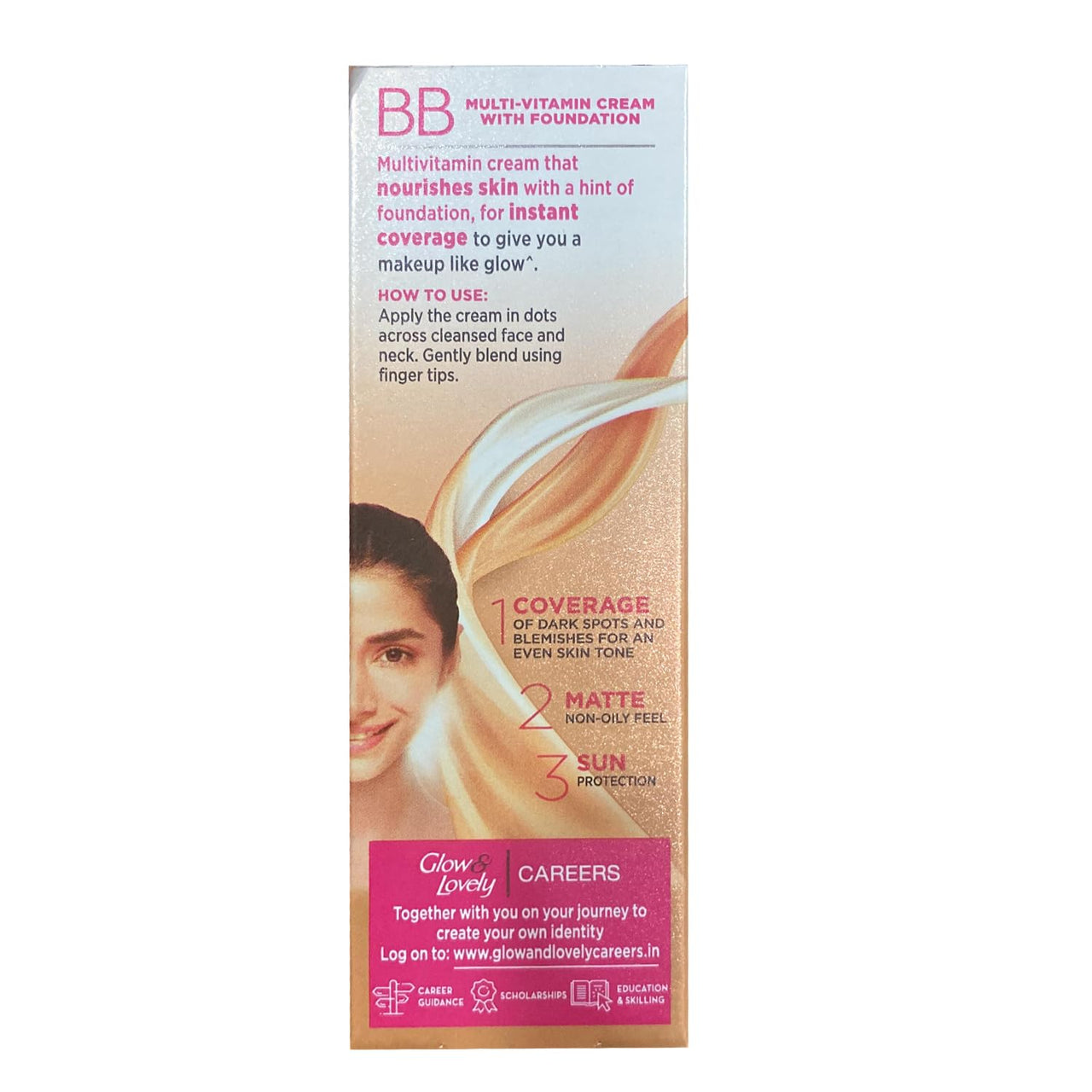 Fair & Lovely Bb Matte Full Coverage Foundation + Fairness Cream, 18G