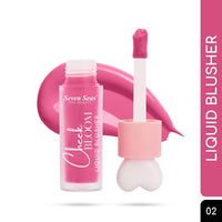 Seven Seas Cheek Bloom Liquid Blusher & Lip Gloss | Highly Pigmented | Long-lasting | Buildable & Blendable | All Skin Types | Shade- Chic Pink-5g