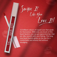 Oliva Liquid Lipstick, 12HR Long-lasting Matte Lipstick, Non Transfer, High Coverage, Water & Smudge Proof, Light Weight & Cruelty-Free - 2ml (Ruby Rose 6)